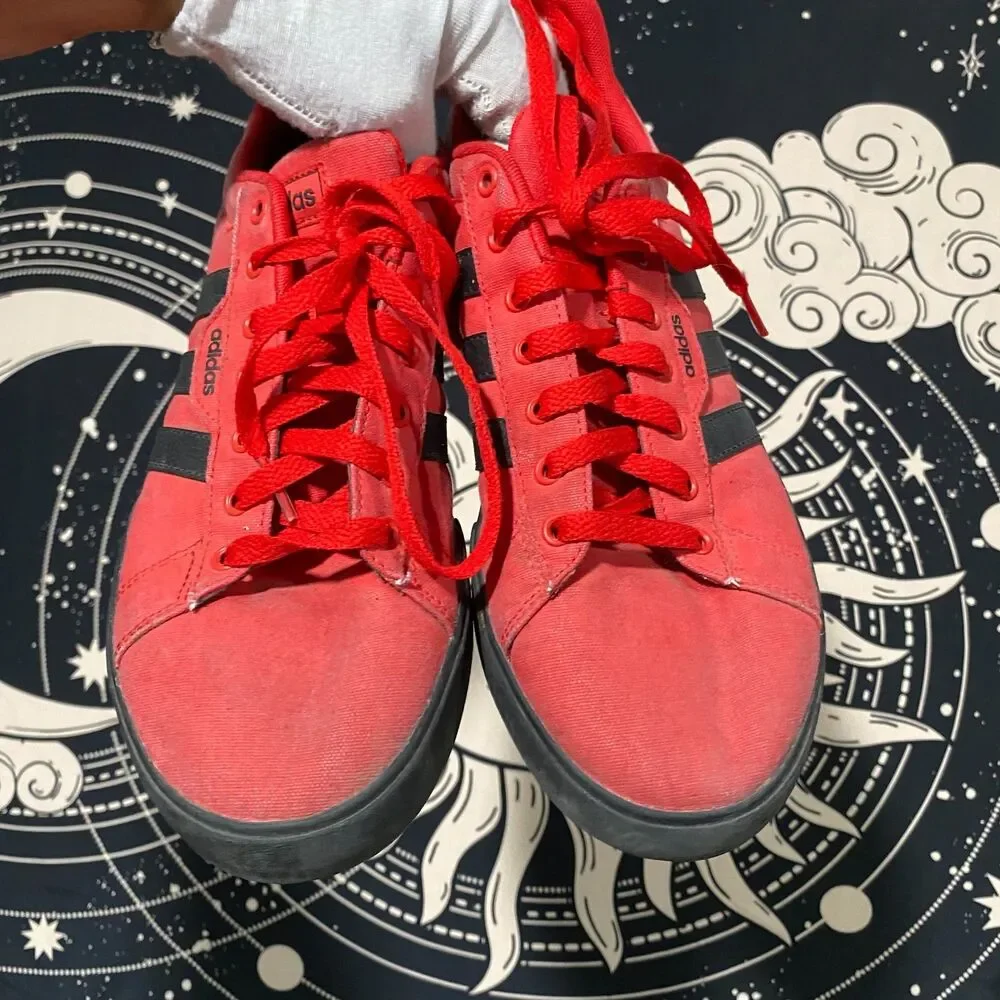 Adidas Daily 3.0 HP6493 Athletic Sneaker Men's 10 Red Synthetic Jogging Running